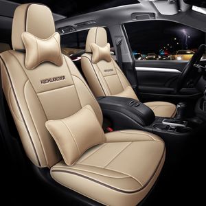 Custom Fit Car Seat Covers voor Toyota Select Highlander 15 16 17 18 jaar Tweede rij 40 60 Split Leatherette 5 stoelen rood zwart
