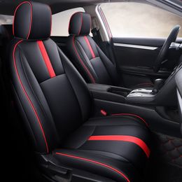 Custom Fit Full Set Car Seat Covers voor Honda Select Civic 16-18 Achterrij W 40 -60 Split -Leatherette Automobile Interieur Decoratie Accessoires