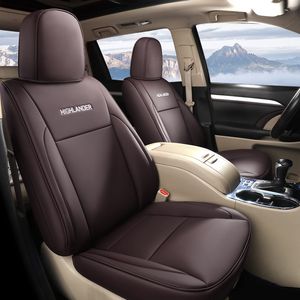 Aangepaste fit Full Set autostoelen voor geselecteerde Toyota Highlander 15 16 17 18 jaar tweede rij 40 60 Split 5 stoelen Leather