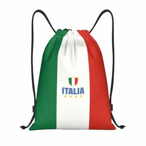 Drapeau personnalisé de l'Italie Cordon Sac à dos Sacs Hommes Femmes Léger Gym Sports Sackpack Sacs pour voyager R4SH #