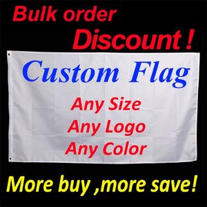 Aangepaste vlagafdrukken 3x5 ft Flying Banner 100D Polyester Decor Advertentie Sport Decoratie Auto Company 220614