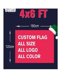 Banneaux de drapeaux personnalisés 100polyester 4x6ft Promotion publicitaire d'impression numérique avec votre laits de logo personnalisés Grommets8386186