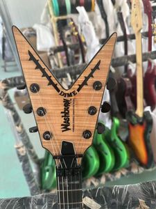 Custom Flamed Maple Top Dime Bag Dean Dimebag Darrell Guitare électrique Touche en bois de rose de couleur naturelle, disponible en stock