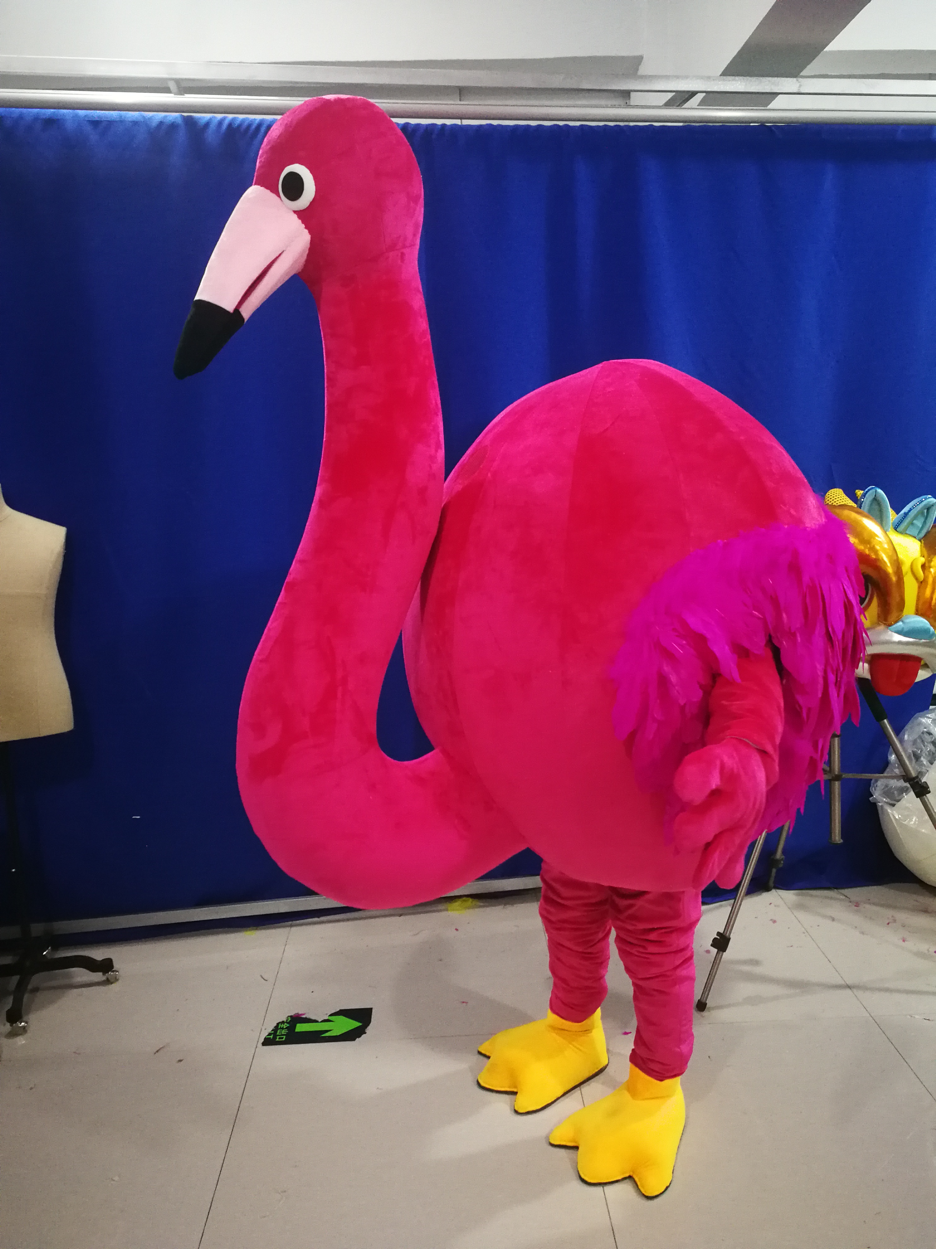 Benutzerdefinierte Flamingo-Maskottchen-Kostüm für Werbung für Party-Cartoon-Charakter-Maskottchen-Kostüme, kostenloser Versand, Unterstützung bei der Anpassung