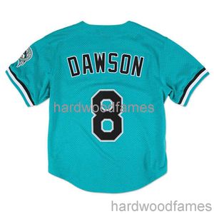 Custom Florida Andre Dawson Mitchell Ness 1995 Mesh Jersey Stitched Mannen Vrouwen Jeugd Kid Baseball Jersey XS-6XL