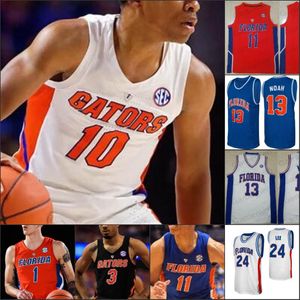 Aangepaste Florida Gators Statistieken Basketball genaaid Jersey NCAA College Elk naamnummer Omar Payne Andrew Nembhard Scottie Lewis T