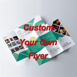 Impression de flyer personnalisée Taille de couleur et de conception de papiers revêtus de conception Doublé un échantillon gratuit d'échantillon gratuit ou un dossier spécial 220711