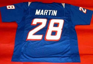 Custom Football Jersey Men Youth Women Vintage 28 CURTIS MARTIN CUSTOM SP Rare High School Size S-6XL of een naam en nummer truien