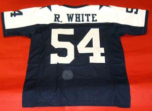 Jersey de fútbol personalizado Hombres Jóvenes Mujeres Vintage 54 RANDY WHITE Rare High School Tamaño S-6XL o cualquier nombre y número de camisetas