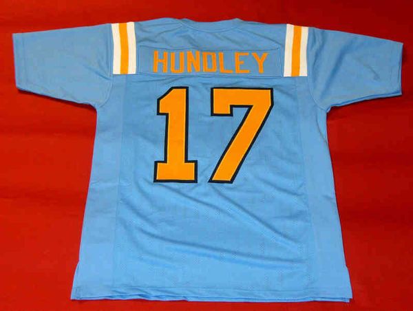 Maillot de football personnalisé Hommes Jeunes Femmes Vintage 17 BRETT HUNDLEY PERSONNALISÉ Rare Lycée Taille S-6XL ou n'importe quel nom et numéro de maillots