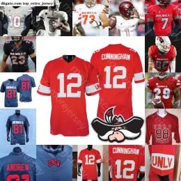 AANGEPASTE voetbalshirts UNLV Rebels voetbalshirt NCAA College Randall Cunningham Doug Brumfield Ricky White Aidan Robbins Friel Reese You