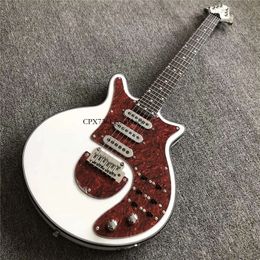 Custom Frets White Guild BM Brian May elektrische gitaar Red Turtle Shell slagplaat Koreaanse metalen pickups Tremolo brug