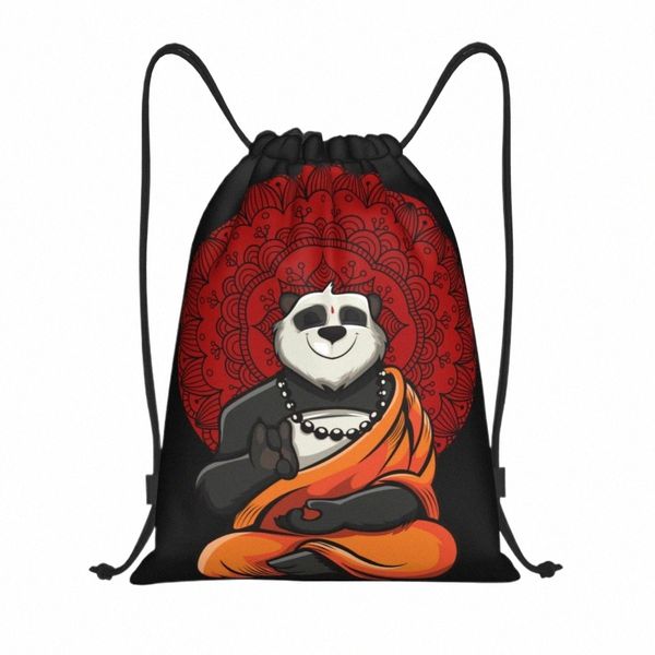 Personnalisé drôle Panda sac à cordon pour la formation Yoga sacs à dos femmes hommes Yoga Meditati sport Gym Sackpack P4Fy #