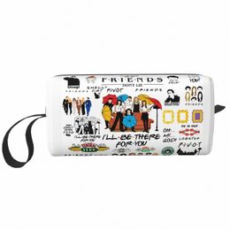 Personnalisé drôle TV Show amis Collage trousse de toilette femmes maquillage cosmétique organisateur Lady beauté stockage Dopp Kit Case m09a #