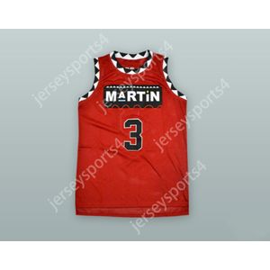 Aangepaste Gina Waters-Payne 3 Martin Red Basketball Jersey All gestikte maat S M L XL XXL 3XL 4XL 5XL 6XL TOP KWALITEIT