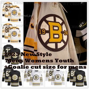 Gardien de but personnalisé coupé Boston Brad Marchand Bruins 100e centenaire Jersey Linus Ullmark Patrice Bergeron Jeremy Swayman David Pastrnak Luc 1667