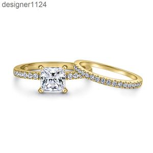 Aangepaste gouden ringsets 10K 14K 18K gouden sieraden Niet-vervagende belofte trouwringen voor vrouwen