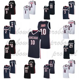 Custom Gonzaga Bulldogs College Basketball Jersey 0 Julian Strawther 4 Aaron Cook Jr. 10 Pavel Zakhararov 22 Anton Watson 35 Will Graves 55 Dominick Harris cousu