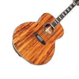 Custom Grand 43" Jumbo Koa Wood Vintage Acústica Guitarra