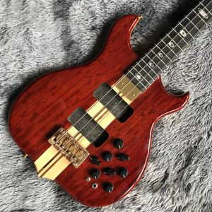 Custom Grand Alemb Style Guitar Bass MKD Mark King Deluxe Custom 4 Strings Neck Through Body Walnut Wood NO Pickup