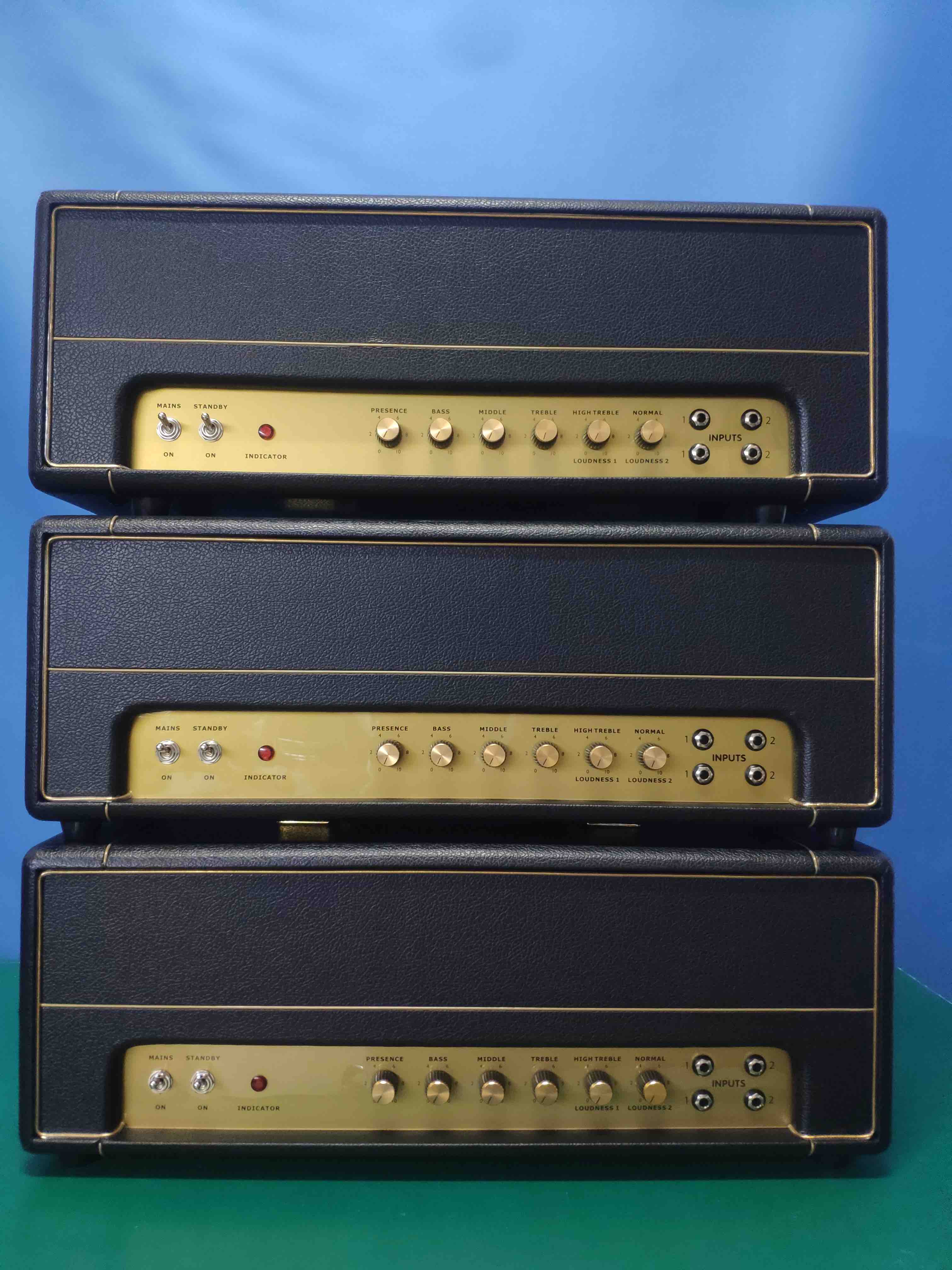 Custom Grand Amp Jtm45 50 vatios Plexi Tube Valve Amplificador de guitarra Head AAAAA Gabinete de grado superior Importado Gold Stripe Acepta amplificador personalizado