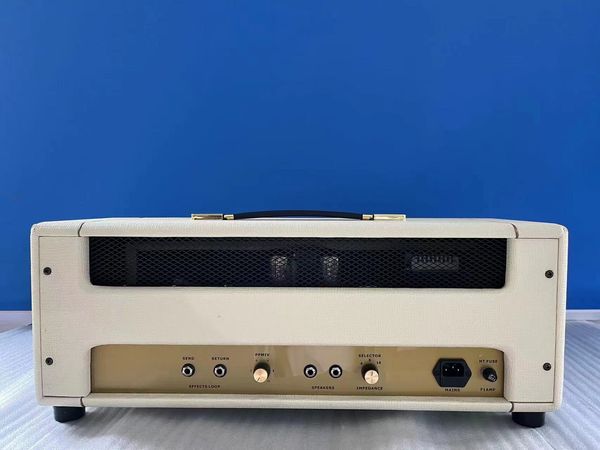 Tone de Plexi Grand ampères personnalisé 1969 G-SLP Super Lead Plexi 50W White Tolex avec volume et boucle maître