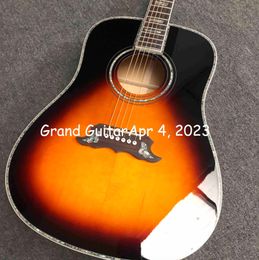 Guitare acoustique Grand D Corps D Flamed Maple Back Adomone Association 5pcs Map Nou Rosewood Forfard Guitare Deluxe