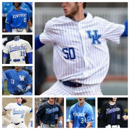 Custom Grant Smith College Kentucky Wildcats Baseball Jersey Ben Higdon Tous cousés pour hommes maillots 16 Landon Franklin 19 Nolan McCarthy 22 Dominic Niman