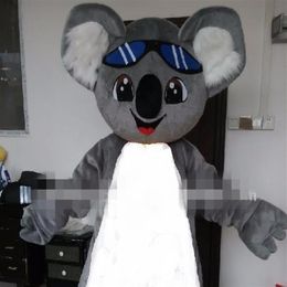 Disfraz de mascota de koala gris personalizado Tamaño adulto add a fan279J