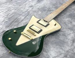 Custom Green Grand Left Handed Electric Guitar met logo en kleur en vorm Aangepaste upgrade Wood Hardware6208056