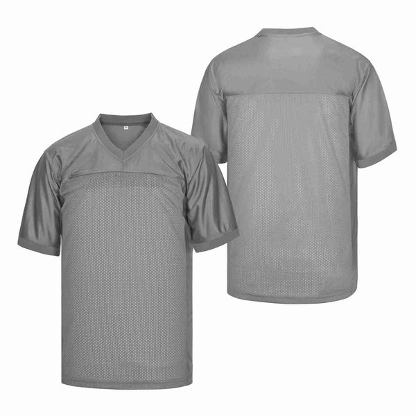 Jersey de fútbol auténtico gris personalizado con costura, nombre, número, talla S-4XL