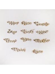 Invitado personalizado Boda Nombre de madera personalizado Etiquetas Etiquetas Lugar Tarjeta Etiqueta Fiesta única Decoración de mesa de regalo 220618