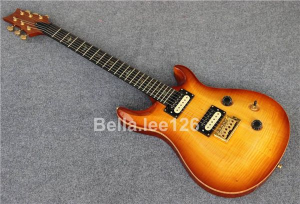 Guitarra personalizada Temporatura de la tienda Burn Burn Color Paul Reed Electric Guitarsglobal Popular de 6 cuerdas Instrumento de música Guitars2872874