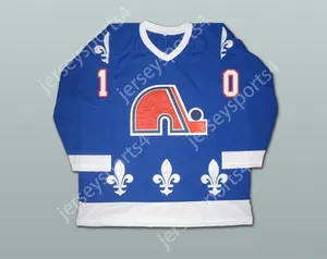 Aangepaste man Lafleur 10 Quebec Nordiques Hockey Jersey Top gestikt S-M-L-XL-XXL-3XL-4XL-5XL-6XL