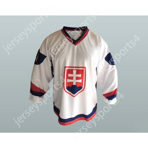 Maillot de hockey personnalisé HALAK 41 de l'équipe nationale de Slovaquie, nouveau haut cousu S-M-L-XL-XXL-3XL-4XL-5XL-6XL