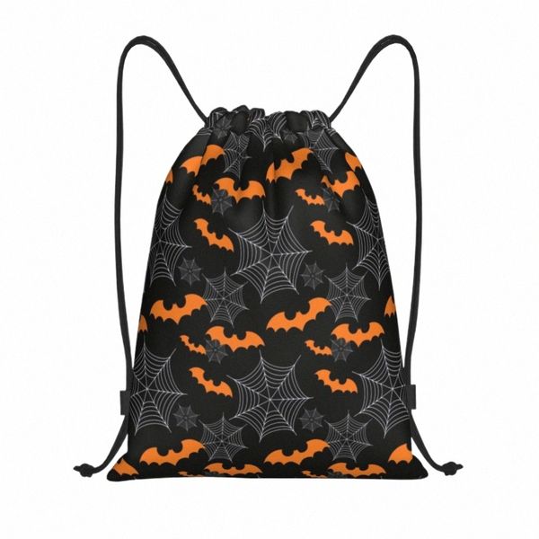 Bolsa de estantería de araña Halen Bats personalizada para entrenamiento Mochila de yoga Goth Ockult Witch Magic Sports Gym Sackpack O1SD#