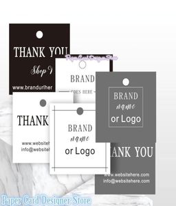 Hangage personnalisé TagThank You Tag Product Thank You Vêtements Logo LabelsBlack Series Cards de vœux 3229487