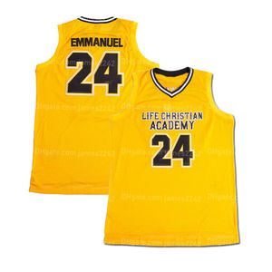 Custom Hansel Emmanuel Life Christian Academy High School Basketball Jersey Men's All Ed Yellow Any Name Number XXS-6XL