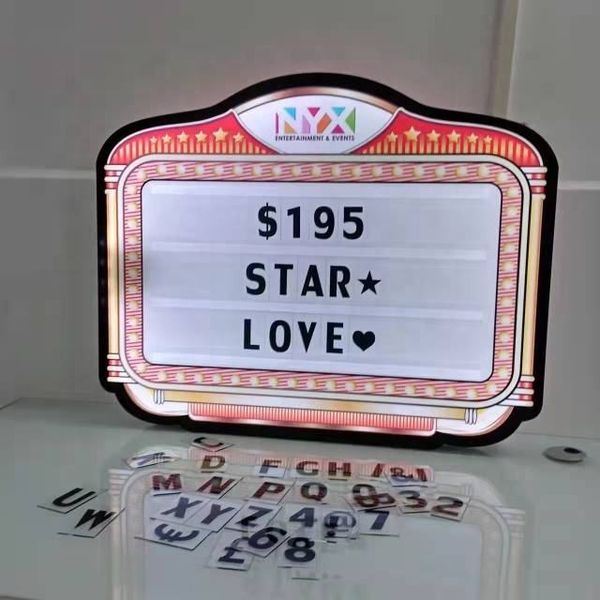 Custom Joyeux anniversaire Nightclub LED Marquee Message Board Sign Bottle Présentant VIP Service avec lettres interchangeables rechargeables