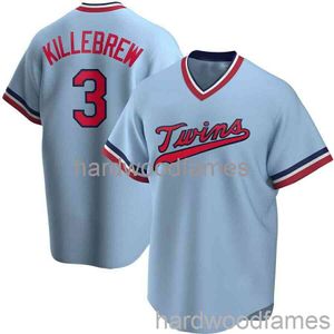 Custom Harmon Killebrew # 3 Cooperstown Jersey Stitched Mannen Vrouwen Jeugd Kid Baseball Jersey XS-6XL