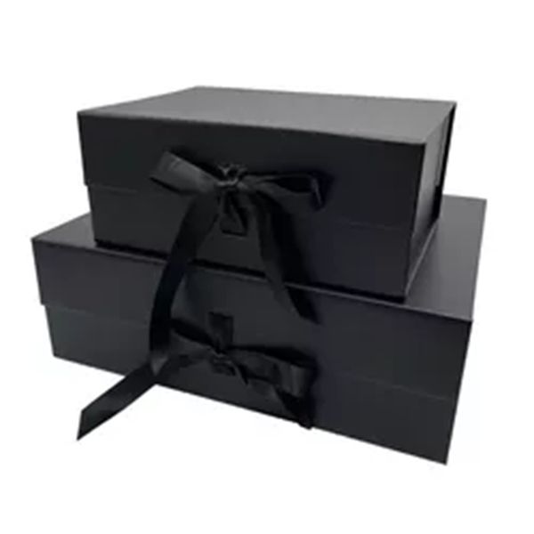 Boîte-cadeau noire à clapet pliante haut de gamme personnalisée, boîte d'emballage avec Logo imprimé pour vêtements, chaussures et pantalons, A356