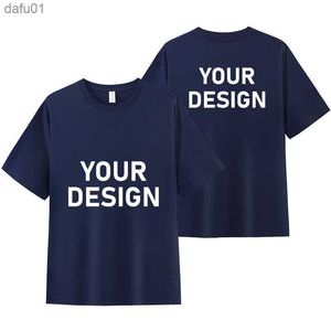 Personnalisé Haute Qualité Mode Femmes Hommes 100% Coton Court Sellve T-shirt Impression Photo Broder Texte Équipe Cadeaux T-shirts Top L230520