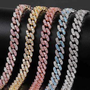 Collier de bracelet de bracelet de bracelet de bracelet à chaîne de chaîne de chariot à chaîne de chariot à chaîne de chariot à chaîne cubaine de la chaîne cubaine de la chaîne cubaine de la chaîne cubaine de la chaîne cubaine de diamant rose