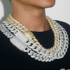 Aangepaste hoogwaardige sieraden hiphop 9-12 mm vergulde Serling Sier VVS Moissanite Diamond Miami Cubaanse ketting