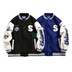 Aangepaste hoge kwaliteit heren geborduurde vintage unisex varsity honkbaljassen 54