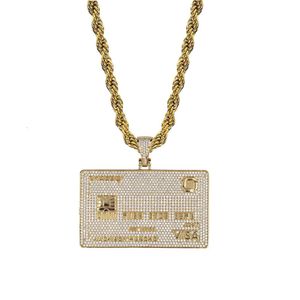 Aangepaste Hip Hop bankkaart Hand Workcarfted Vvs Moissanite diamanten sieraden Iced Out hanger