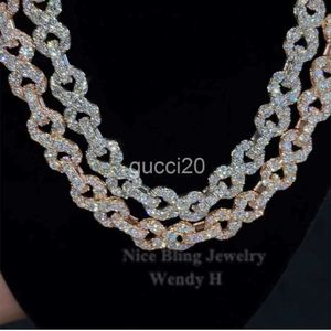 Collier de bijoux hip hop personnalisé Iced Out Diamond S925 Silver Forever 8 Gold Moisanite Chain Design For Men Njwa