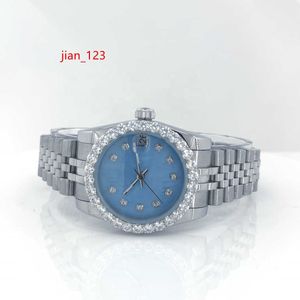 Bijoux hip hop personnalisés VVS Moisanite Diamond Automatic Automatic Watch Inneildless Steel Mechanical Wrist