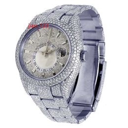 Мужские фирменные часы в стиле хип-хоп со льдом и сотовой оправой VVS Moissanite Watch
