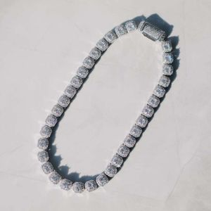 Bracelet Hiphop personnalisé en or véritable avec diamants cultivés en laboratoire, collier cadeaux pour la fête des mères